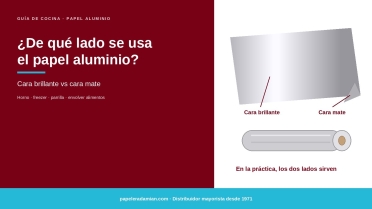 ¿De qué lado se usa el papel aluminio? Cara brillante vs cara mate