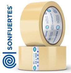 Cinta de embalaje transparente 48 x 100 SonFuertes ESPIRAL